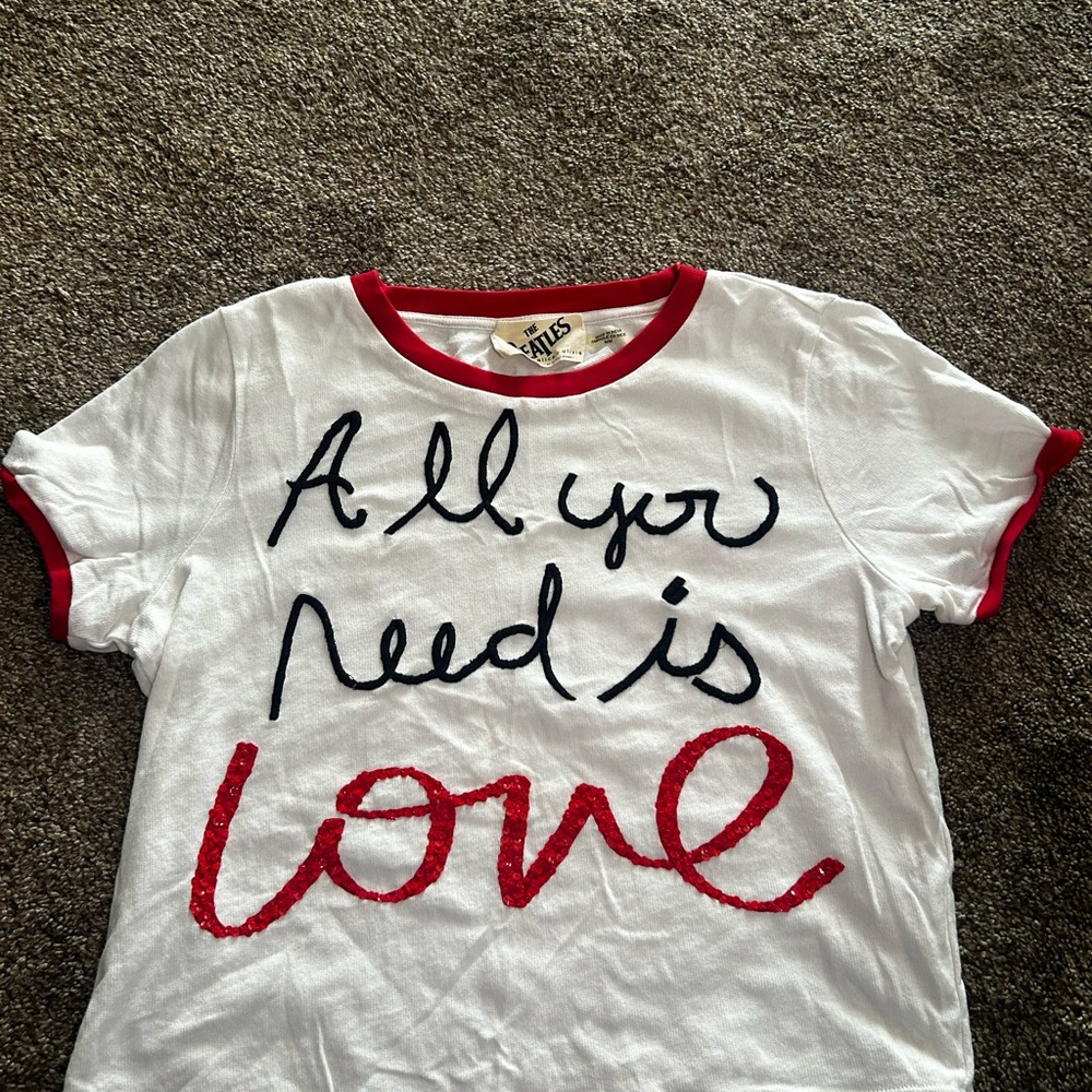 Alice + Oliva All You Need Is Love Cotton Shirt